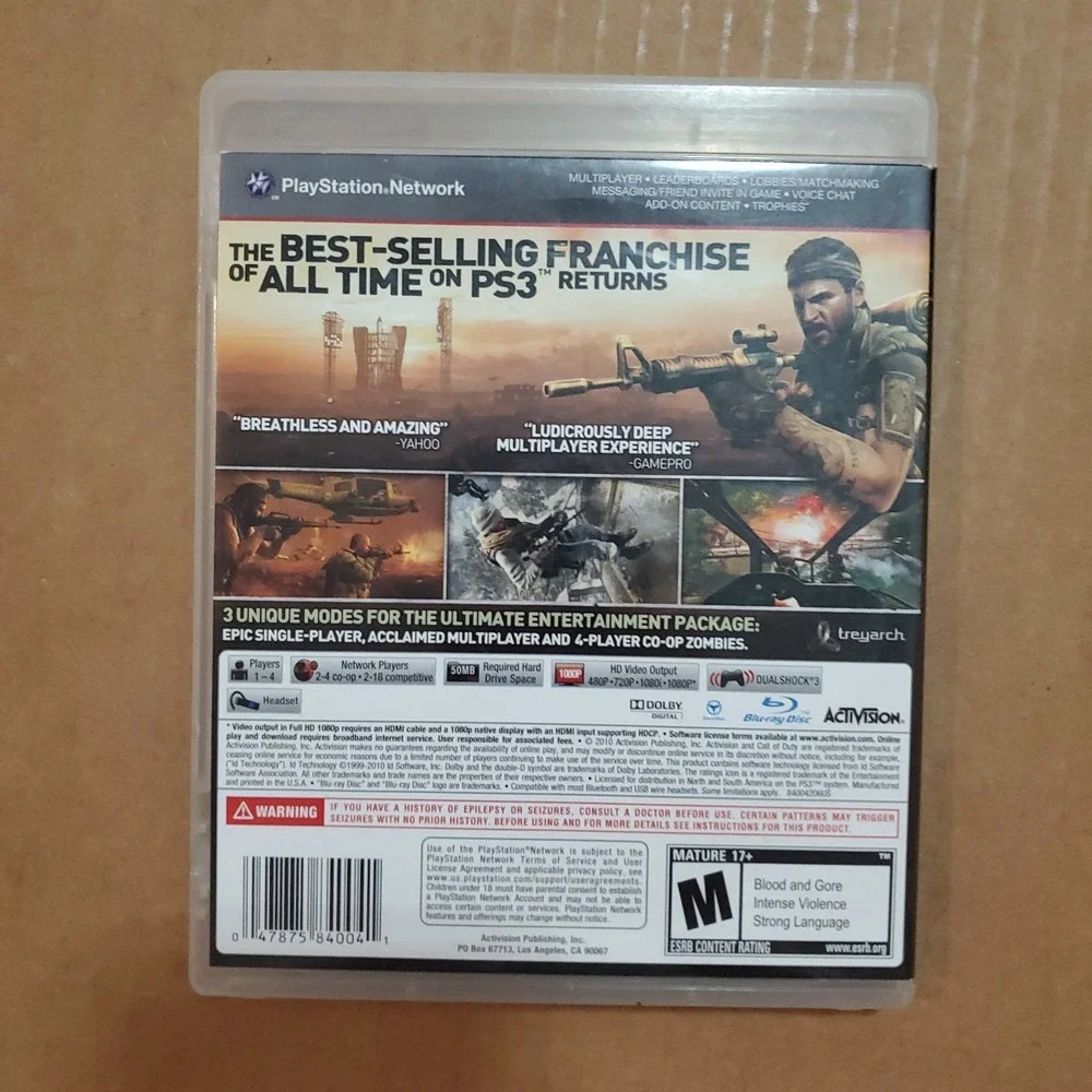 Call of Duty Black Ops 1 Sony PlayStation 3 PS3 CIB w/MANUAL Clean Excellent